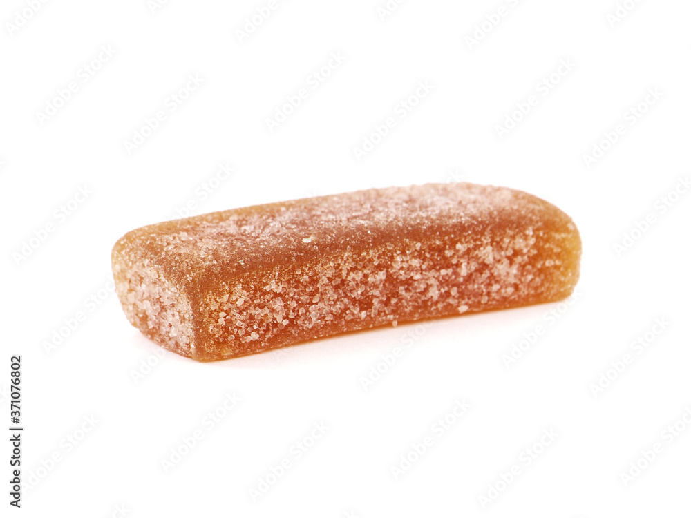 Fruit jelly bar isolated on white Fruit jelly bar isolated on white