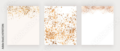 Acrylic gold splash spot blotch on white background
