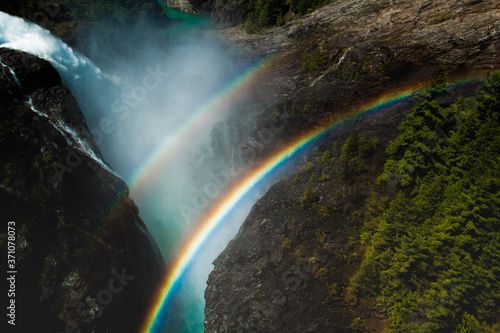 Double rainbow waterfall