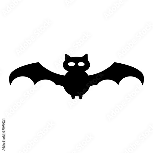 Black bat. Vampire. Element for halloween