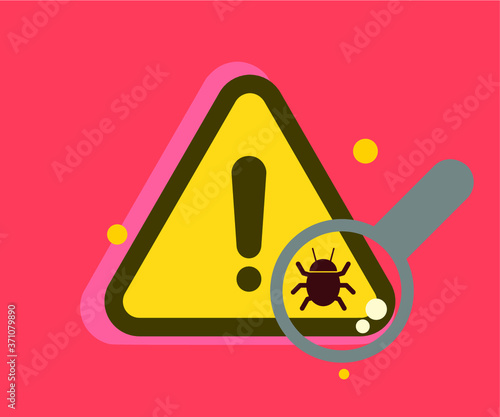 Ilustração alert virus, verified, scan, 

virus, celular, lupa, escudo, 

verificado, escaneado, infectado, 

varredura, quarentena, scanner,  ok, 

infeccao, startup, tecnologia, 

seguranca, danger,
