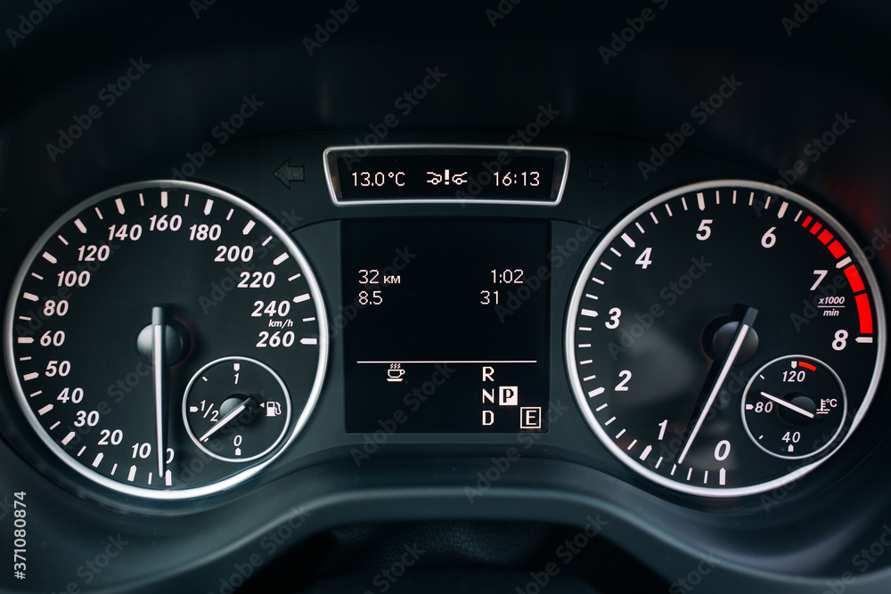 Fototapeta premium Modern car dashboard with backlight