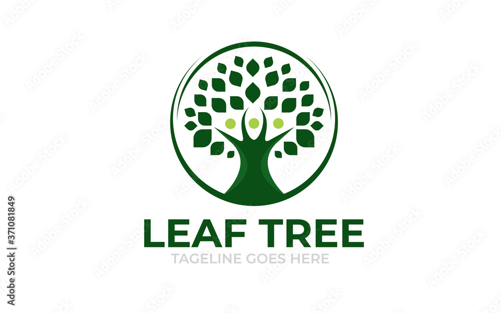 Illustration graphic vector of Leaf Tree growth logo design template Illustration graphic vector of Leaf Tree growth logo design template