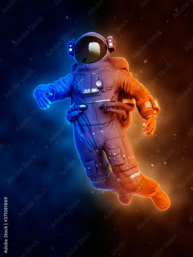 Fototapeta premium astronaut doing a drift