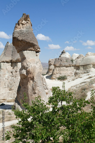 Fairy chimney balanced rock formations photo