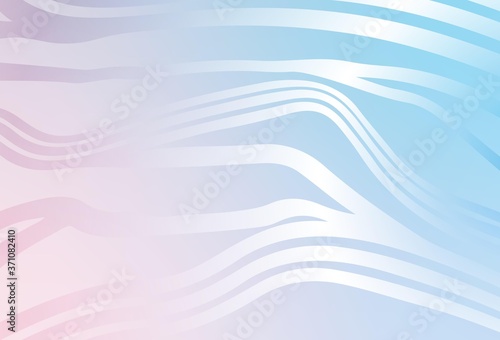 Light Pink, Blue vector layout with curved lines.