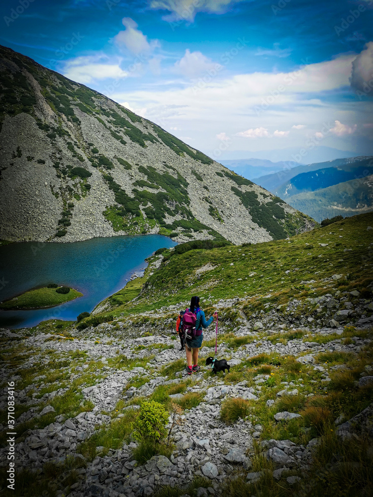 Girl in the mountains Girl in the mountains