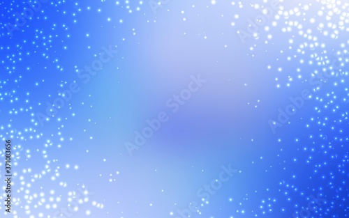 Light BLUE vector background with astronomical stars. Glitter abstract illustration with colorful cosmic stars. Smart design for your business advert.