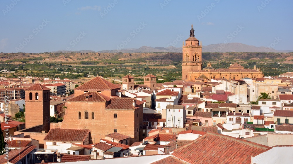 Vistas de la ciudad de Guadix, Granada, España