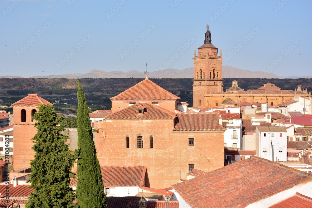 Vistas de la ciudad de Guadix, Granada, España