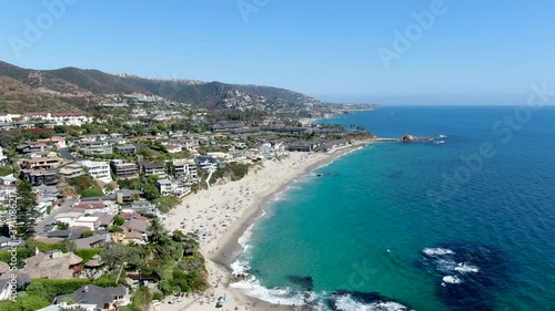Aerial view of Laguna Beach coastline , Orange County, Southern California Coastline, USA