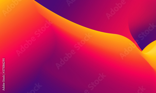 Modern colorful abstract soft 3D flow shapes. Liquid wave gradient background.	