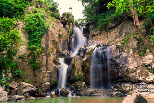 waterfall in the jungle