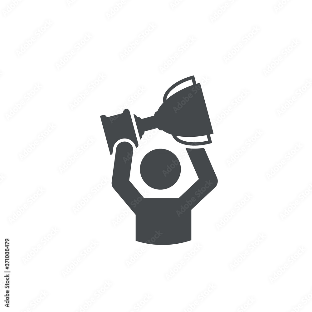 people lift the trophy icon logo people lift the trophy icon logo