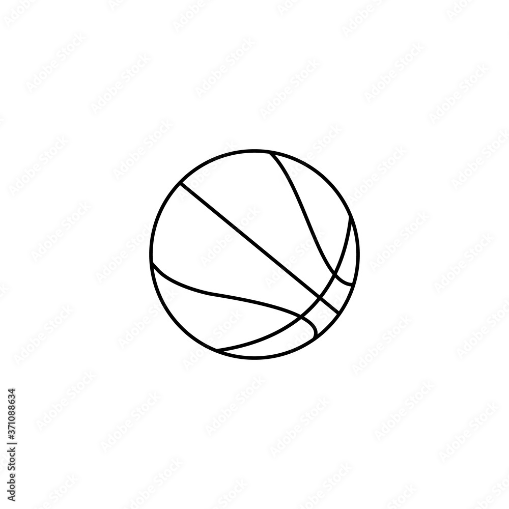 Basketball outline icon logo Basketball outline icon logo
