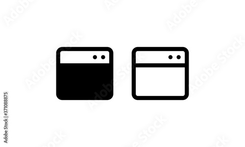 Application window icon. Outline and glyph style