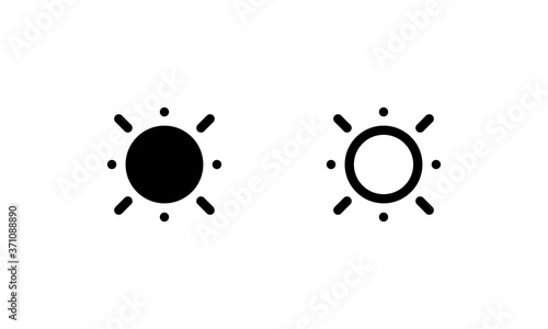 Sunlight icon. Outline and glyph style