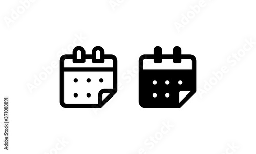 Calendar icon. Outline and glyph style
