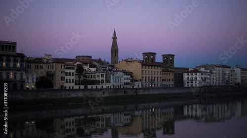 Florence in Twilight ad the Arno River