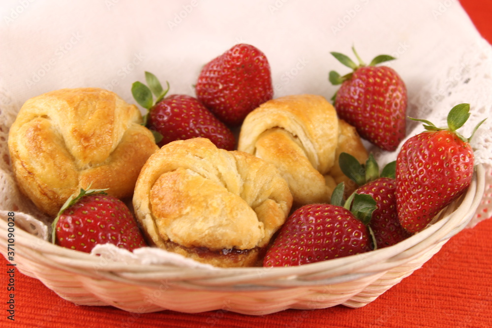 strawberries and croissants strawberries and croissants