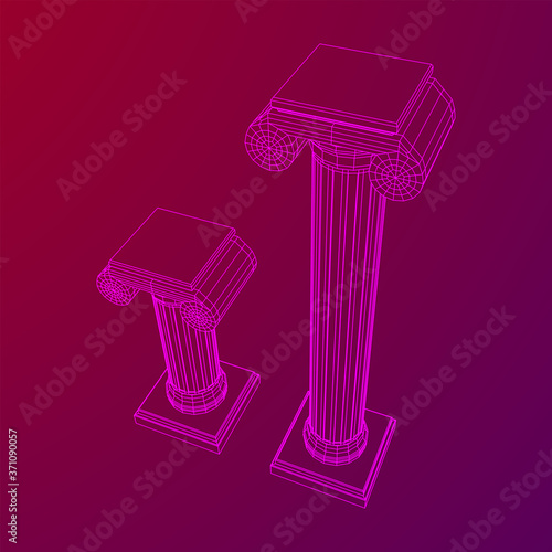 Vászonkép Greek ionic column