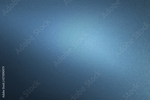 Glowing blue foil glitter metallic wall with copy space, abstract texture background