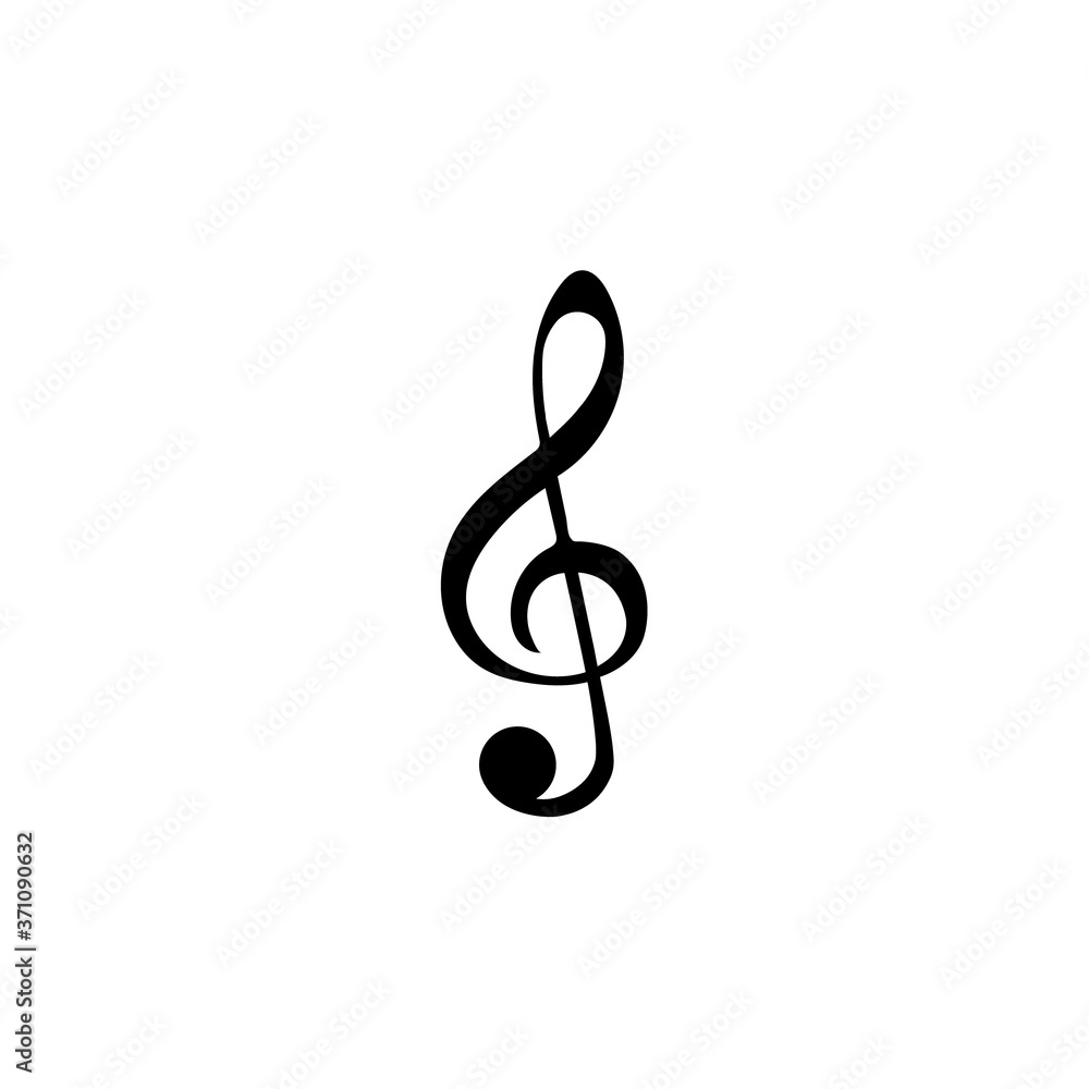 treble clef isolated on white background treble clef isolated on white background