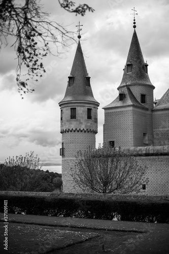 Segovia Castle in Spain in Night