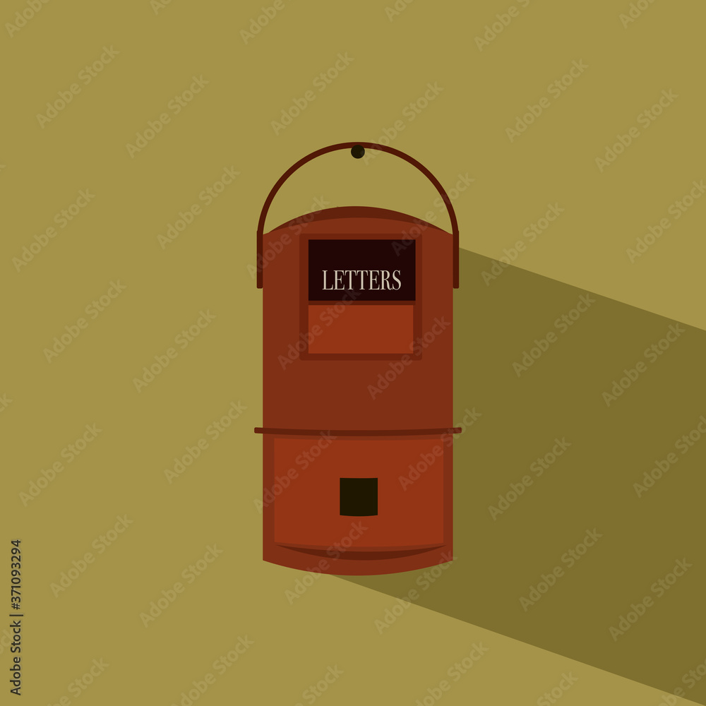 Illustration of a retro style letter box Illustration of a retro style letter box