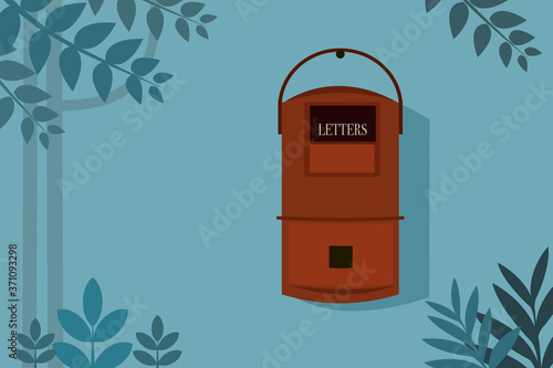 A retro style letter box hanging on a wall