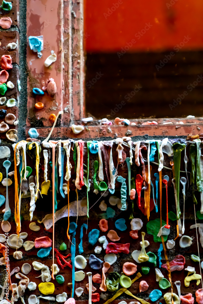 Fototapeta premium gum wall in seattle wa
