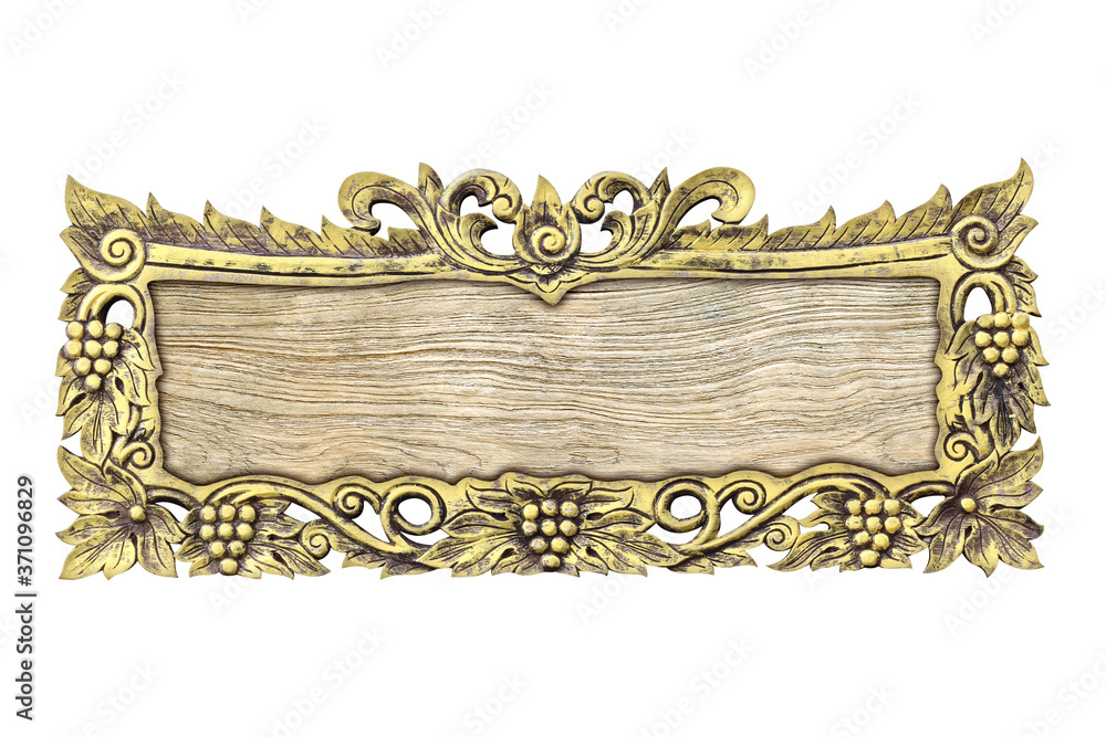 wooden sign or gold wooden picture frame wooden sign or gold wooden picture frame