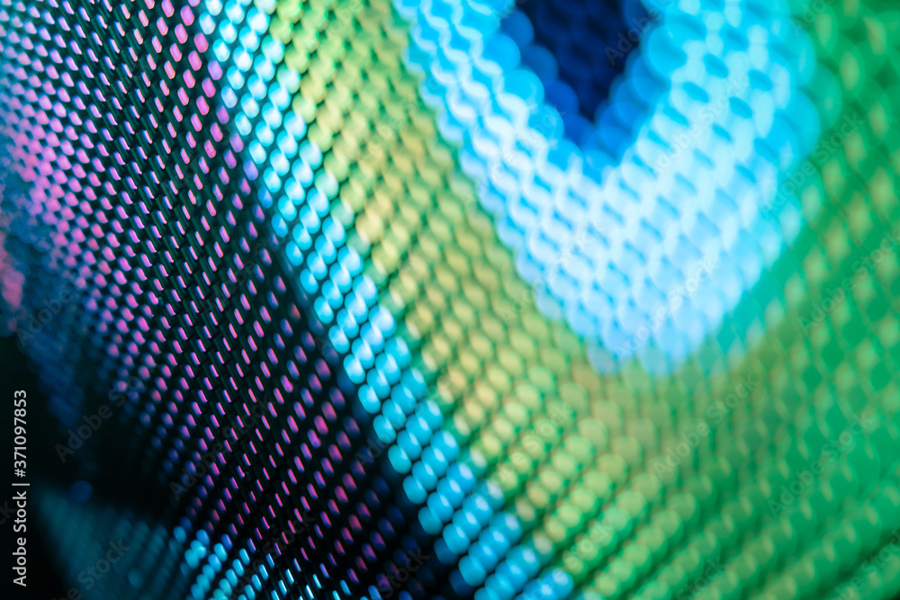 Fototapeta premium CloseUp LED blurred screen. LED soft focus background. abstract background ideal for design.