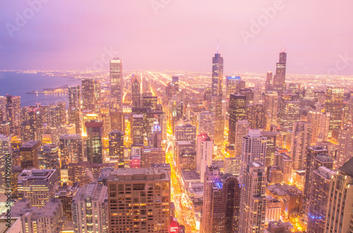 Chicago Skyline at Night