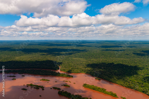 Panoramic river in the jungle