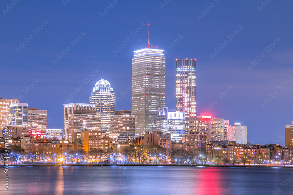 Boston Skyline in the Evening