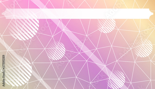 Decorative background with triangles, line, circle, space for text. Bright background for poster, banner, flyer. Vector illustration. Creative gradient color.