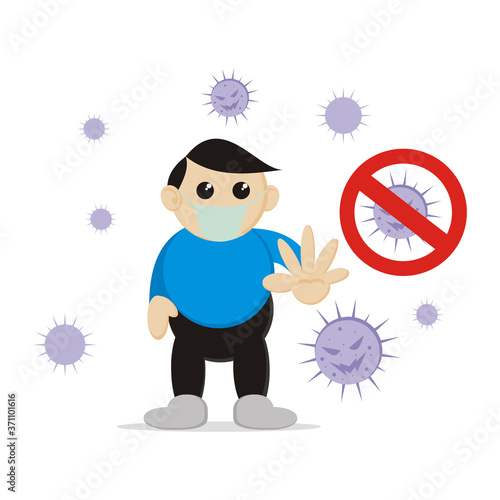 human stop virus vector - illustration