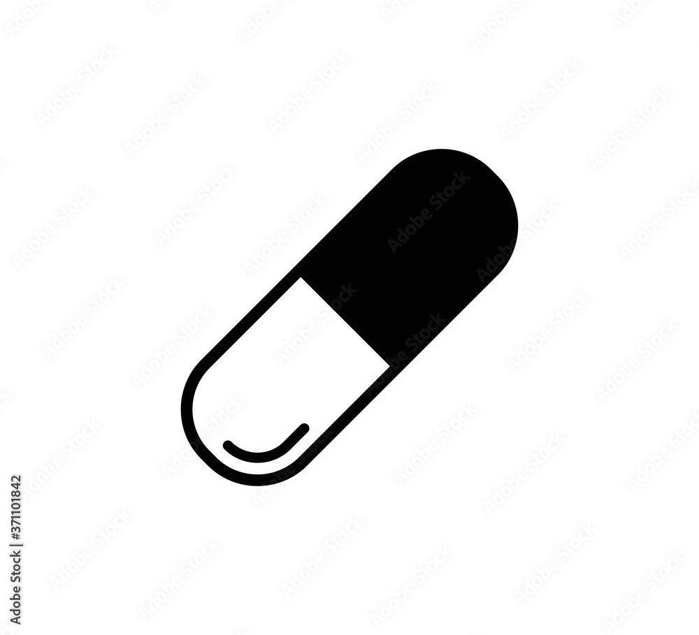 Capsule icon vector logo design template Capsule icon vector logo design template