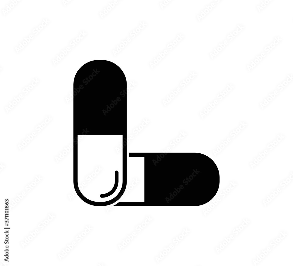 Capsule icon vector logo design template Capsule icon vector logo design template