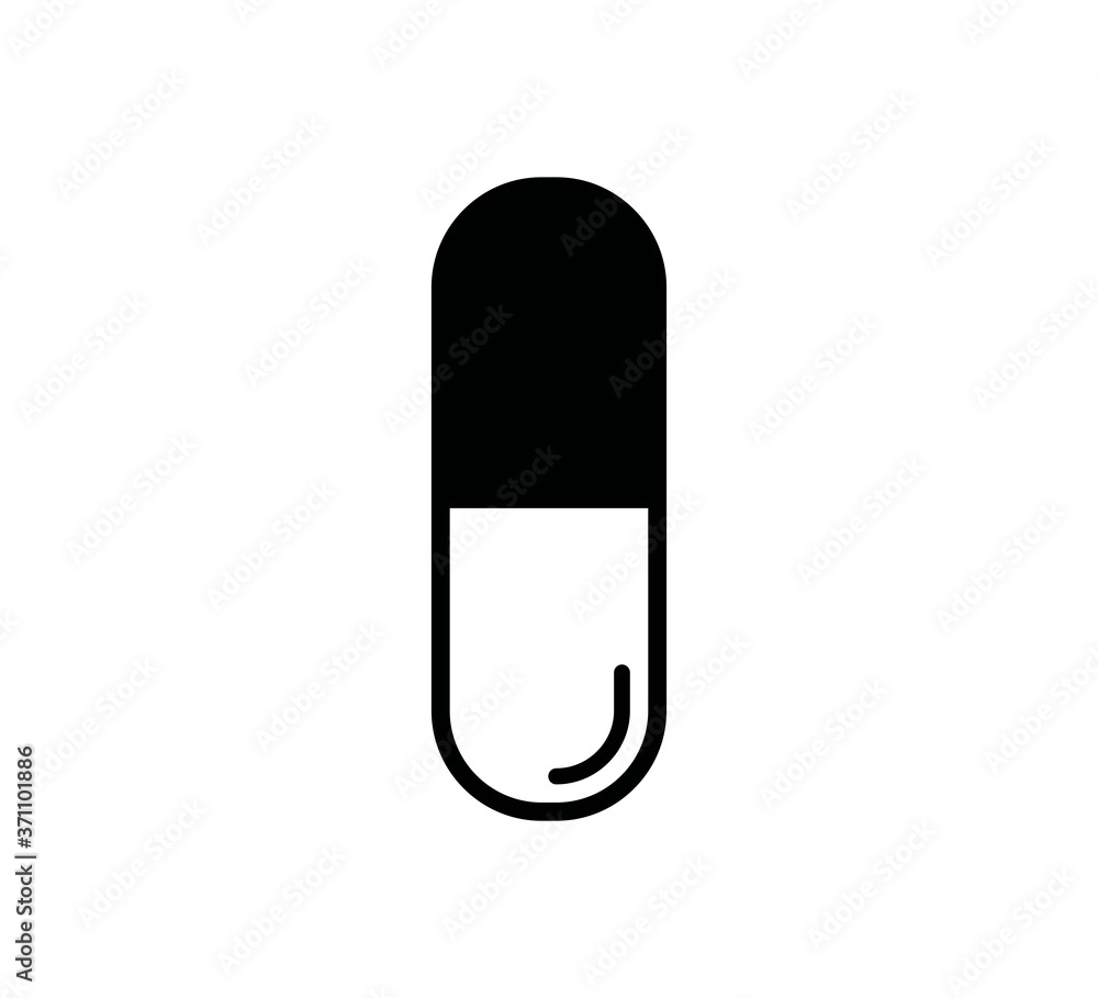 Capsule icon vector logo design template Capsule icon vector logo design template
