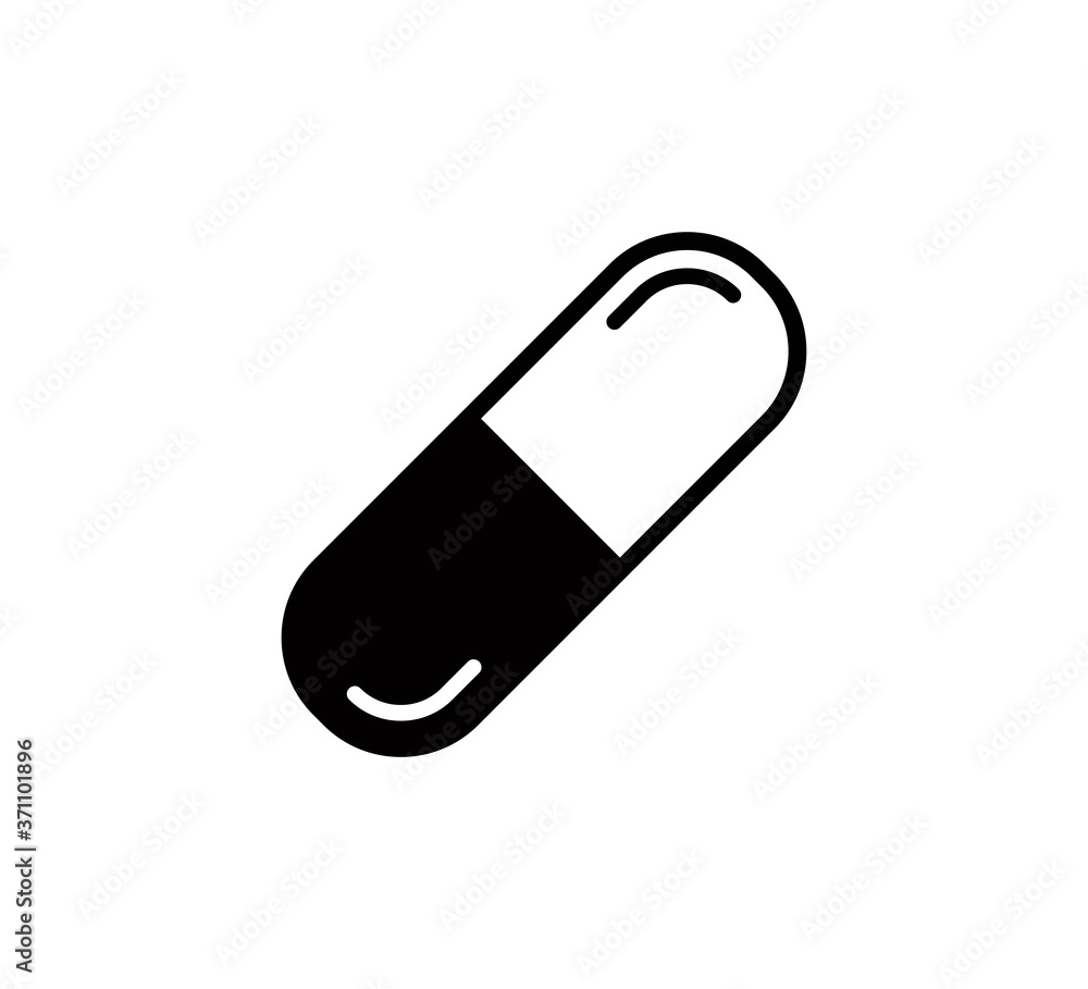 Capsule icon vector logo design template Capsule icon vector logo design template