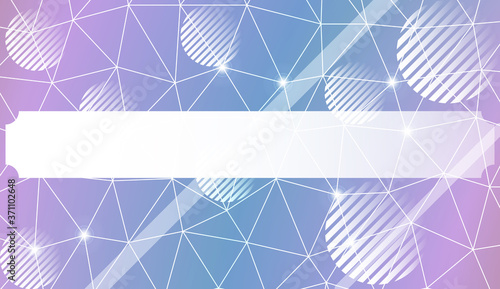 Decorative background with triangles, line, circle, space for text. Bright background for poster, banner, flyer. Vector illustration. Creative gradient color.