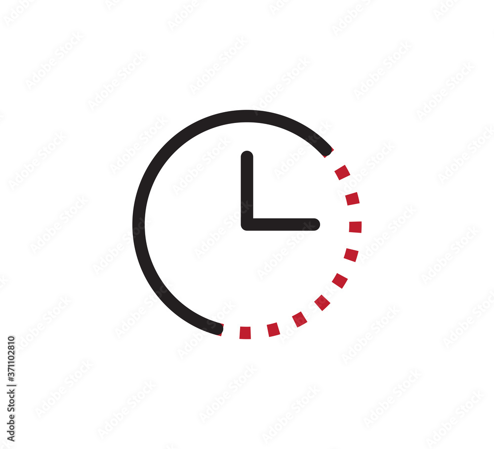 Clock icon vector logo design template Clock icon vector logo design template