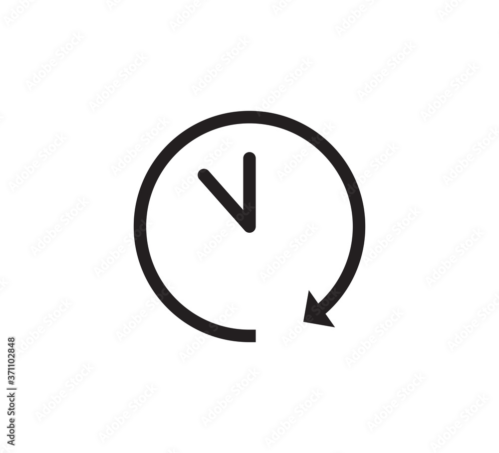 Clock icon vector logo design template Clock icon vector logo design template