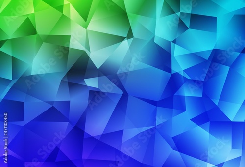 Light Blue, Green vector polygon abstract layout.