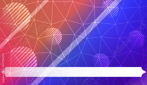 Decorative pattern with polygonal in triangles style, line, circle. Presentation design for your idea. Vector illustration. Blurred Background, Smooth Gradient Texture Color