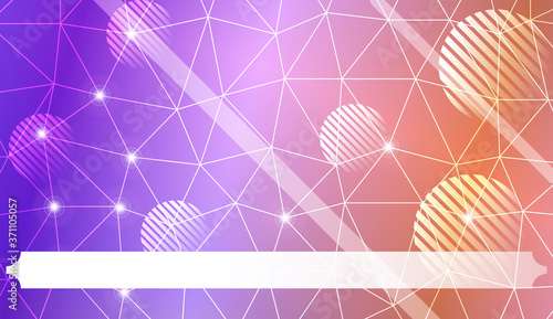 Decorative pattern with polygonal in triangles style, line, circle. Presentation design for your idea. Vector illustration. Blurred Background, Smooth Gradient Texture Color