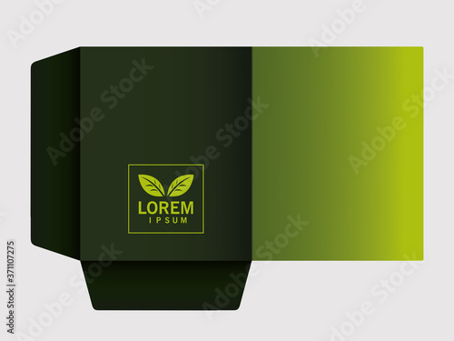 folder, corporate identity template on white background