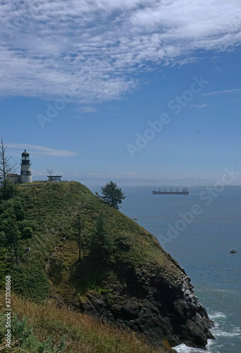 Cape Disappointment lighthouse from the State Park Interpretive center.
